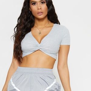 Grey crop top